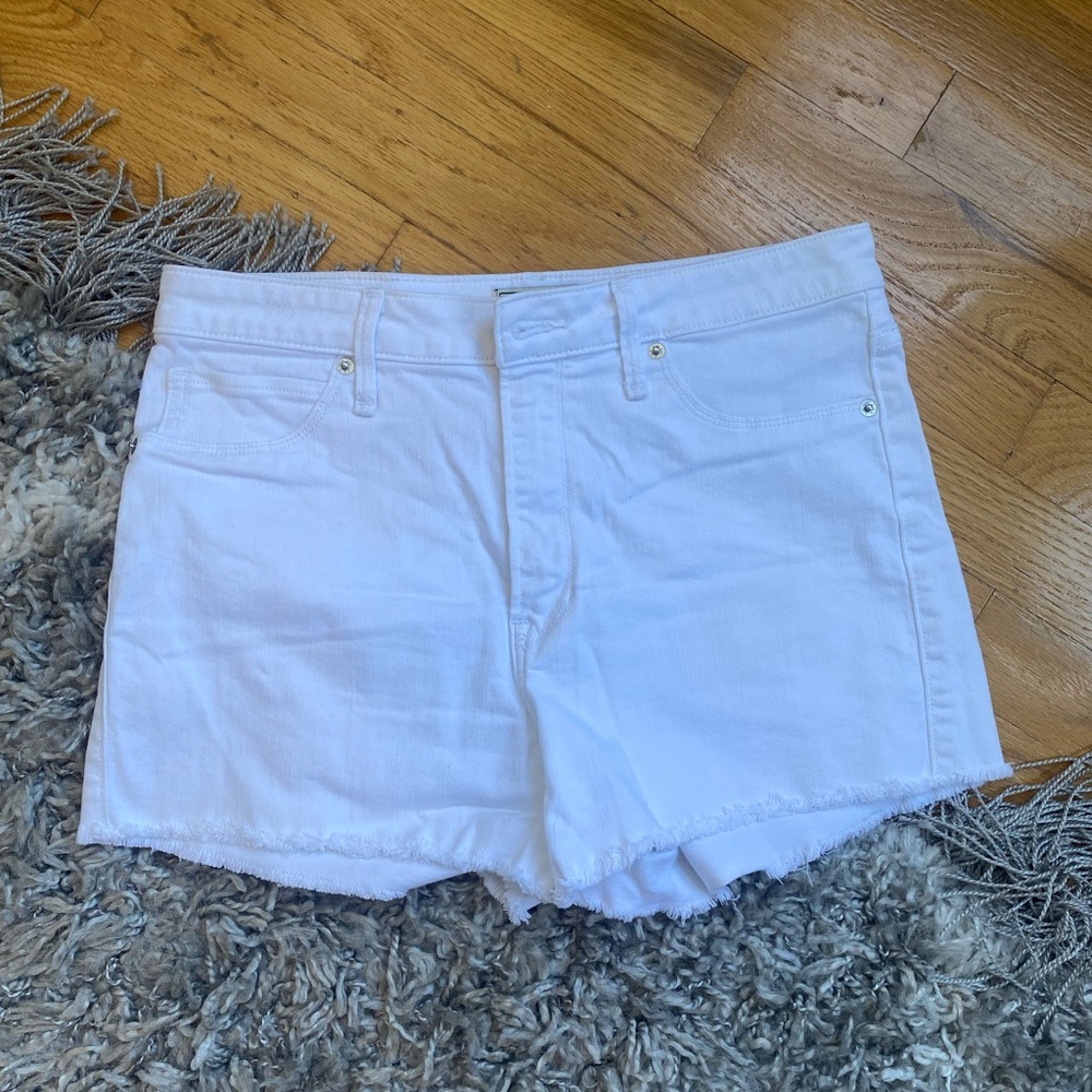 Abercrombie White Jean Shorts